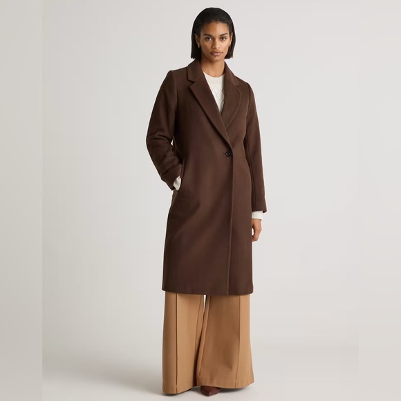 Italian Wool Brown Coat - Picture 1 of 7